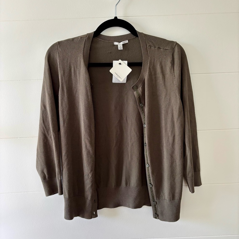 Halogen Olive Brown Cardigan – Size M (NWT)
